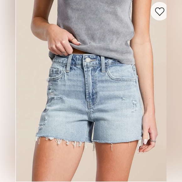 NWT Vervet Rebecca High Rise Stretch Denim Shorts - Medium - Picture 1 of 10